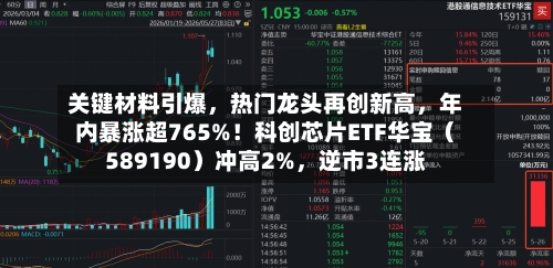 关键材料引爆	，热门龙头再创新高，年内暴涨超765%！科创芯片ETF华宝（589190）冲高2%，逆市3连涨-第2张图片